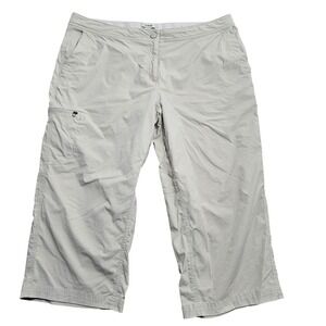 L.L.Bean Vista Camp Capri Women 16 PET Stone Khaki Hiking Pants‎ ID300440